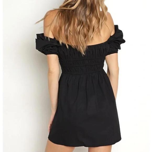 Faithfull The Brand Marinelli Mini Dress Cotton Smocked S - Picture 3 of 9